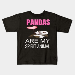 Pandas are my spirit animal Kids T-Shirt